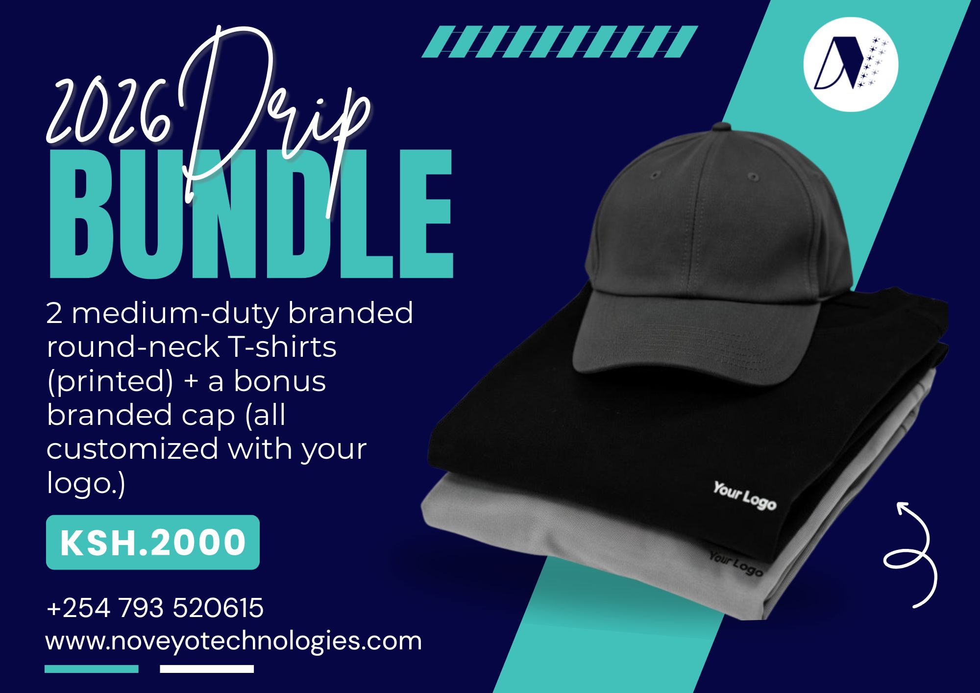 Custom Branded T-Shirts & Cap
